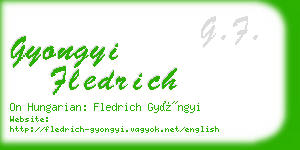 gyongyi fledrich business card